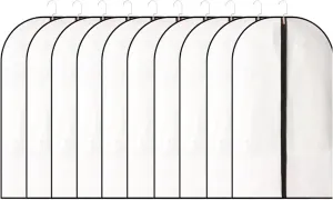 10 Pack garment bags for clothes foldable garment bag clothes covers with zip Washable for Suit Bag,Coats,Dresses,Shirts, Evening Dresses (Color : Black, Size : 60 * 100cm)
