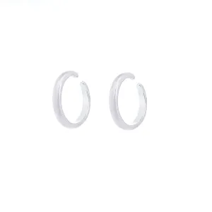 14k Gold and Sterling Silver Cuff Earrings
