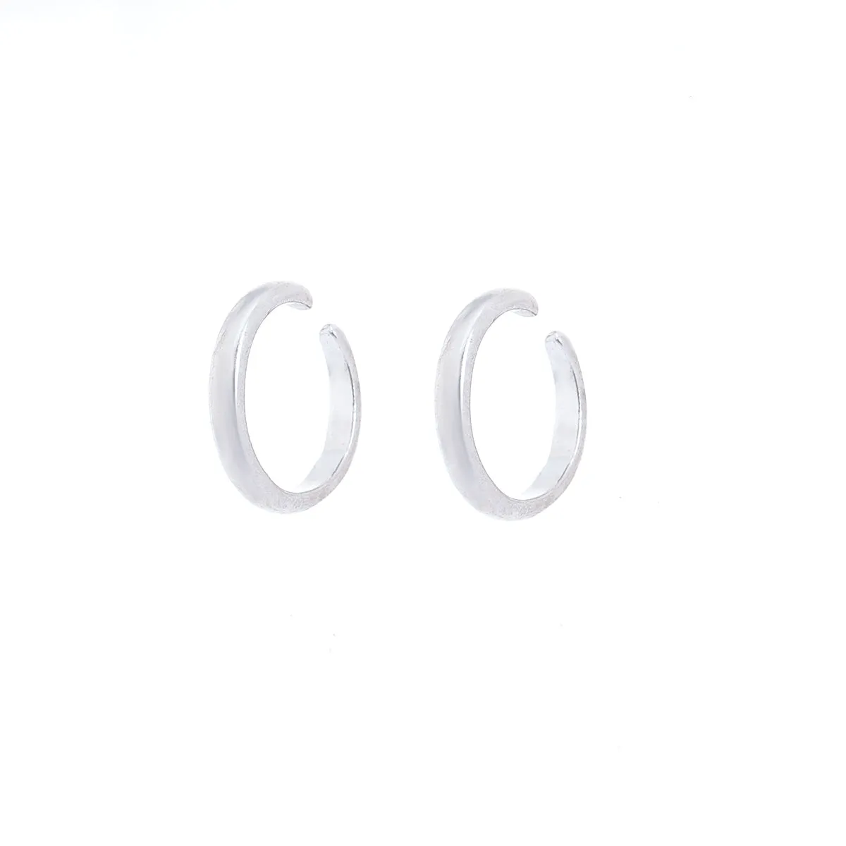 14k Gold and Sterling Silver Cuff Earrings
