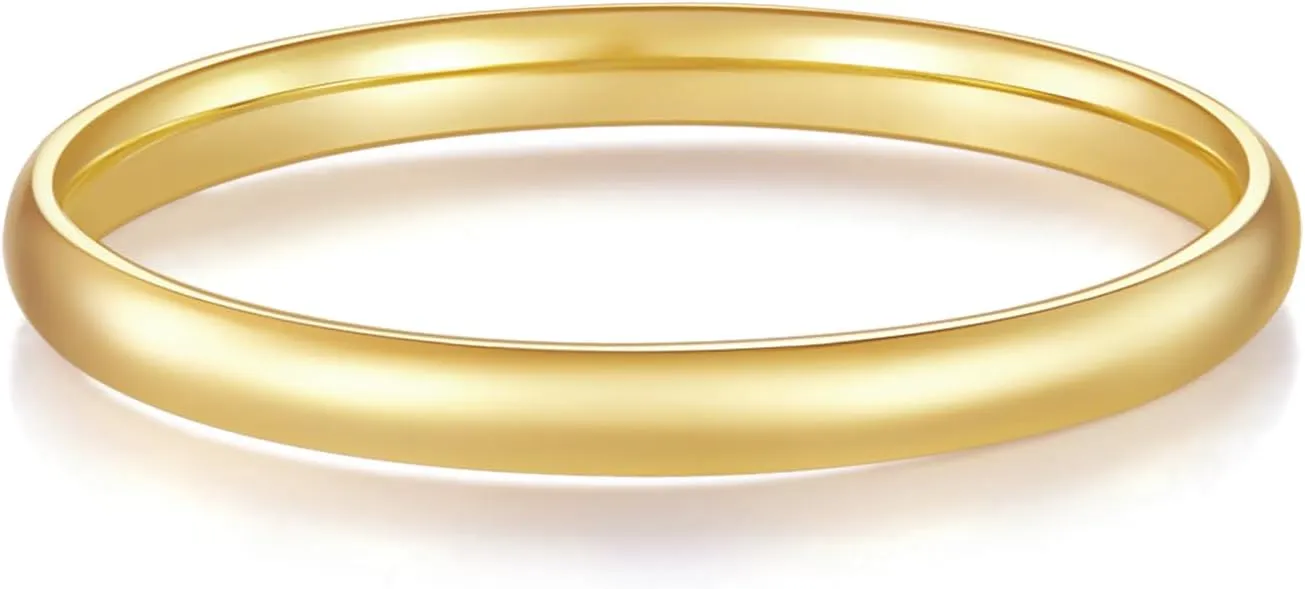 14K Gold Plated Rings for Women, Wedding BandStackable, Knuckle, Dainty Thumb & Pinky Rings, Non Tarnish, Silver Rings, Gold Rings for Women 2mm 4mm 6mm Band Sizes 4-12