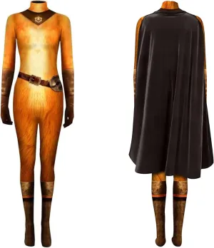 Adult Puss Costume Cat in Boots Cosplay Bodysuit Unisex Puss Jumpsuit Cloak Halloween Outfits