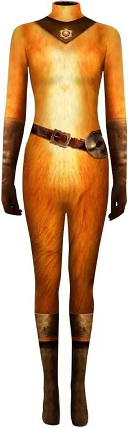 Adult Puss Costume Cat in Boots Cosplay Bodysuit Unisex Puss Jumpsuit Cloak Halloween Outfits