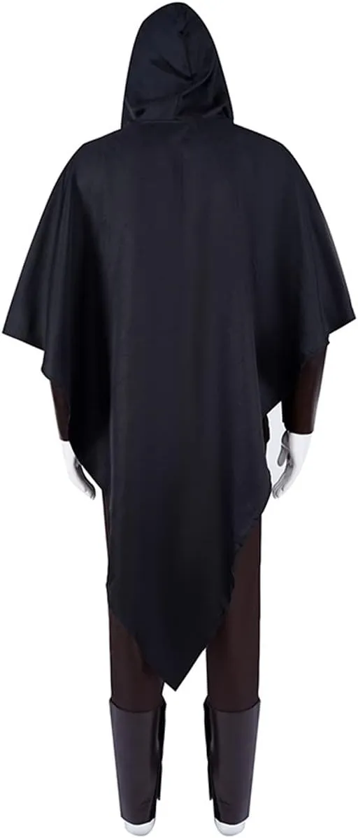 Adult Puss Costume in Boots Cosplay The Big Bad Wolf Cloak Robe Death Wolf Black Hooded Cape Halloween Outfits