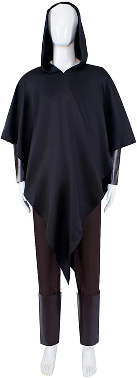Adult Puss Costume in Boots Cosplay The Big Bad Wolf Cloak Robe Death Wolf Black Hooded Cape Halloween Outfits