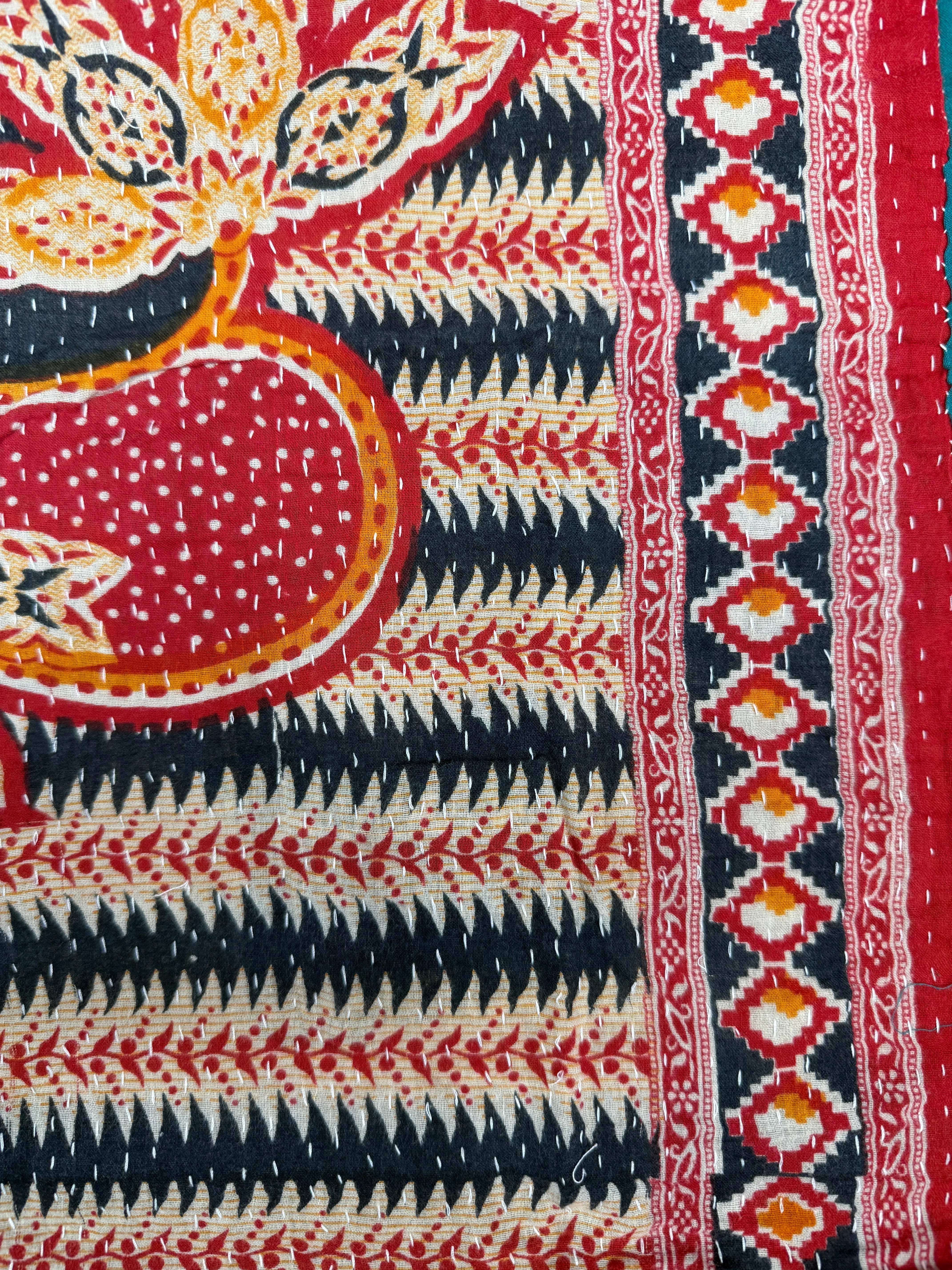 Alappuzha Kantha Quilted Cotton Jacket Reversible