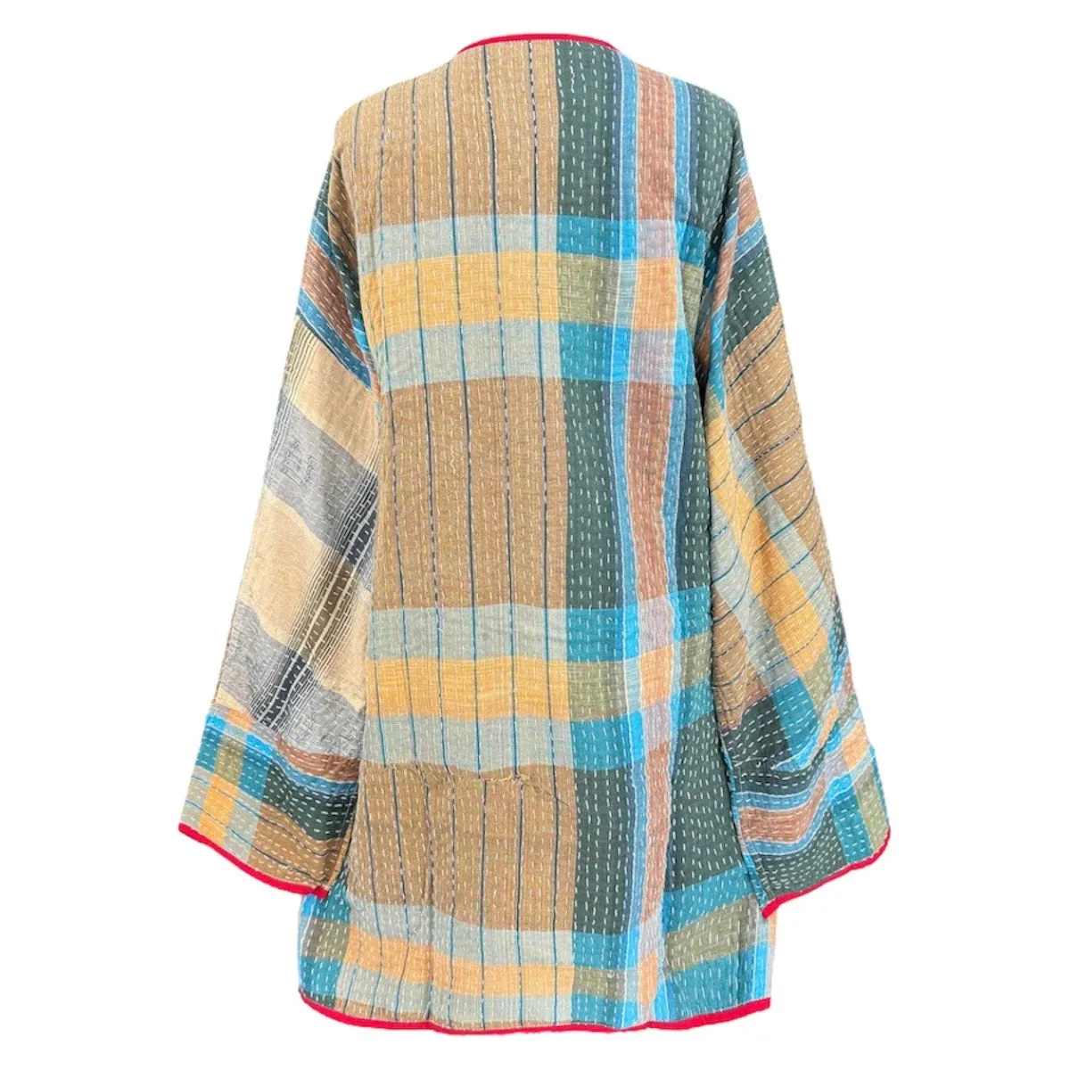 Alappuzha Kantha Quilted Cotton Jacket Reversible