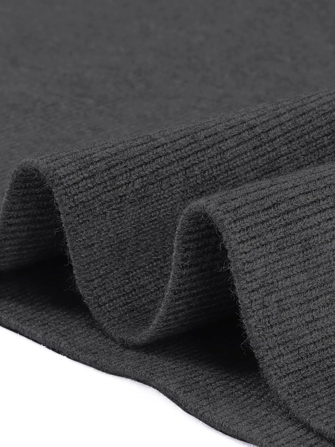 Allegra K Women's Sweater Skirts Ribbed Knit Elastic High Waist Stretchy Slit Casual Office Pencil Midi Skirt