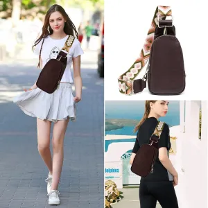 ALTALIVA Sling Bag, Leather Crossbody Fanny Packs Chest Bag for Women, Trendy Waist Packs with Strap Cross Body Bag PU Leather Crossbody Sling Bags for Women