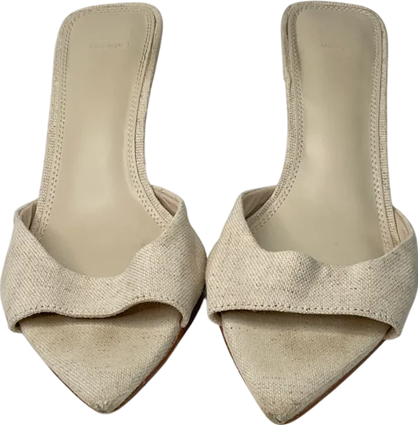 ASOS Cream Heyday Pointed Sole Heeled Mules In Natural UK 6 EU 39 