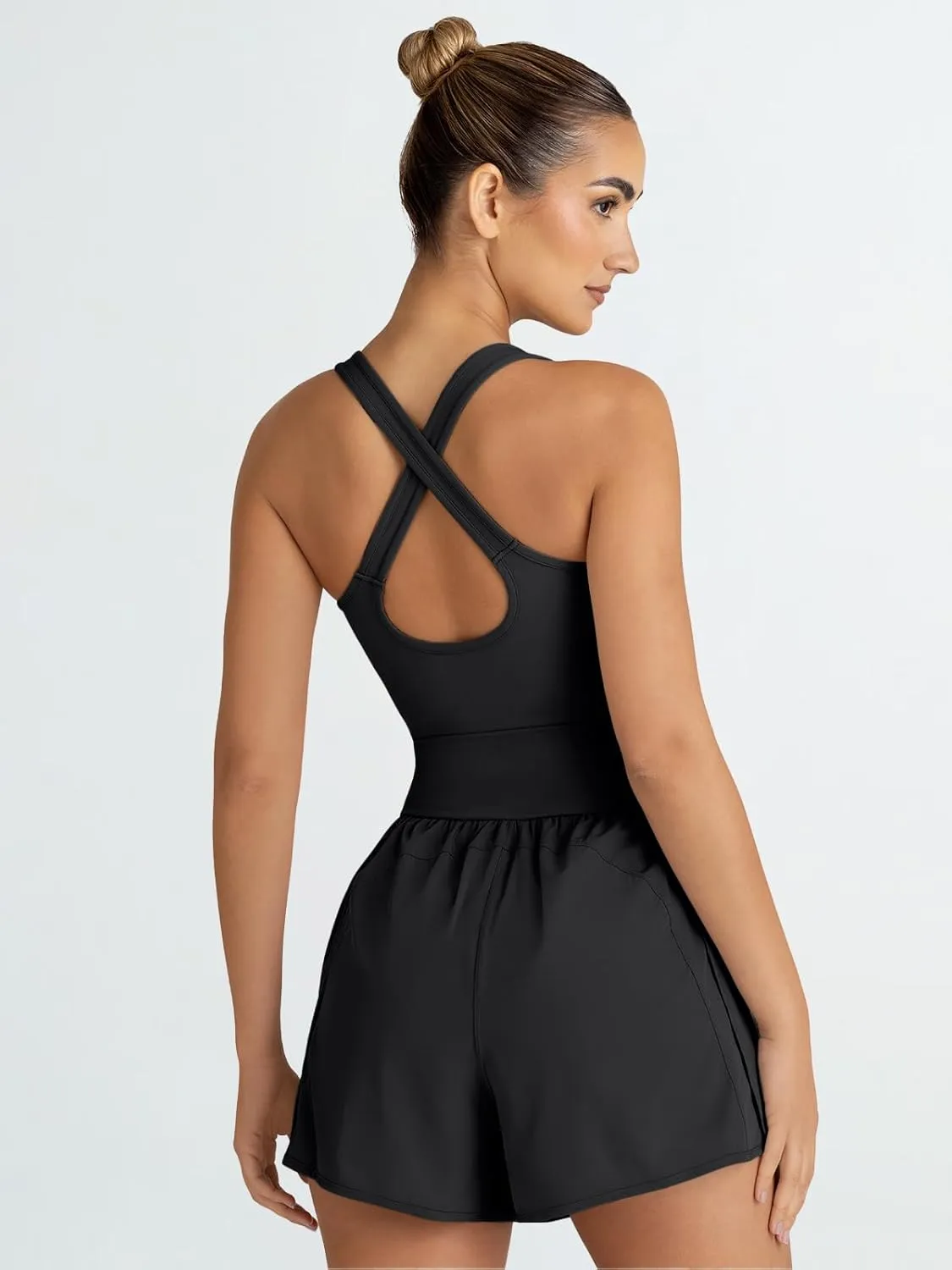 AUTOMET Womens Rompers Workout Sets Summer Outfits One Piece Jumpsuits Casual Sleeveless Bodysuits Yoga Fashion Pilates 2025