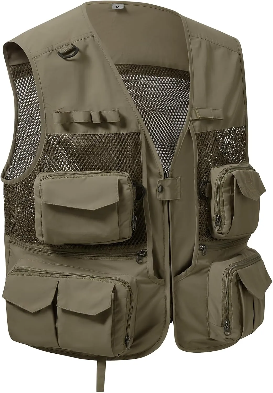 BASSDASH Men's Women's Utility Fishing Cargo Vest Outdoor Safari Photography Work Vest with Multi Pockets Mesh Back FV14