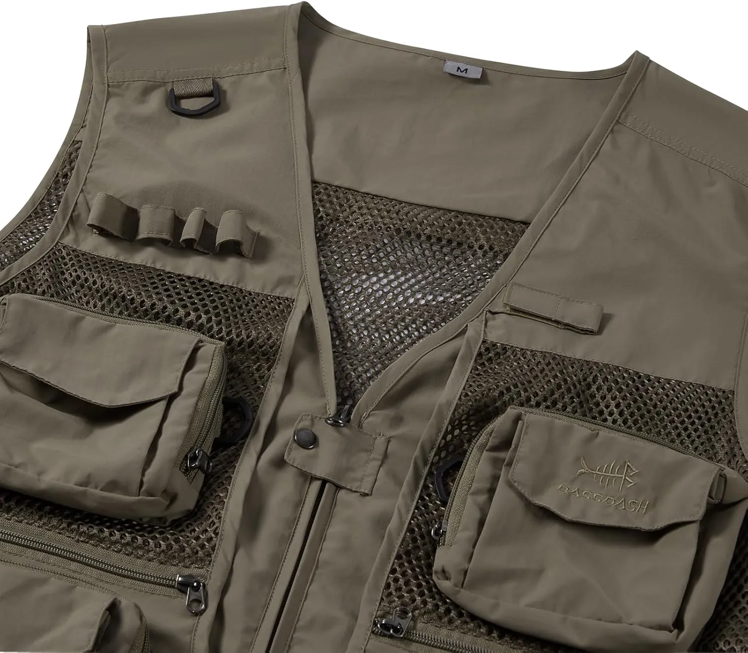 BASSDASH Men's Women's Utility Fishing Cargo Vest Outdoor Safari Photography Work Vest with Multi Pockets Mesh Back FV14