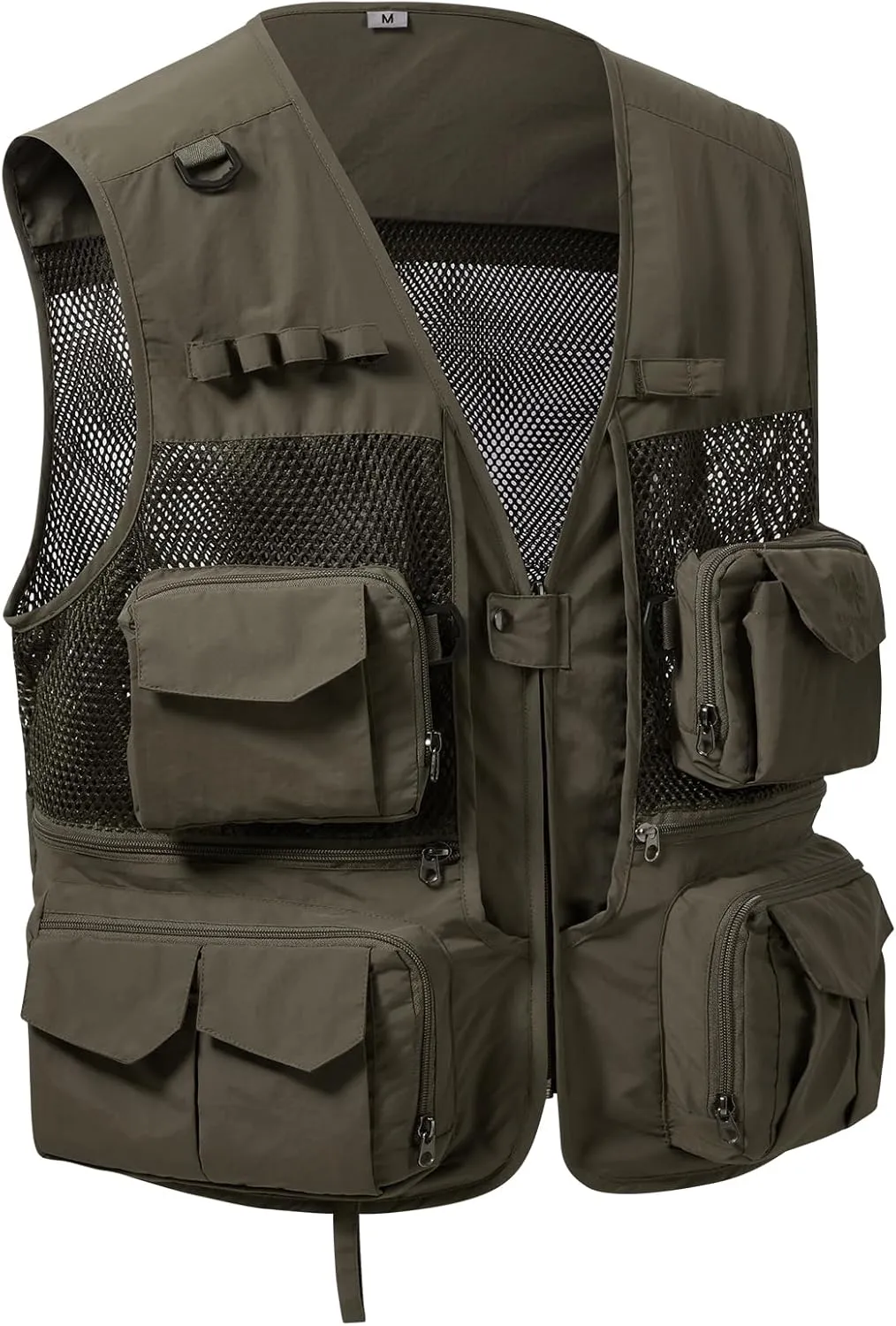 BASSDASH Men's Women's Utility Fishing Cargo Vest Outdoor Safari Photography Work Vest with Multi Pockets Mesh Back FV14