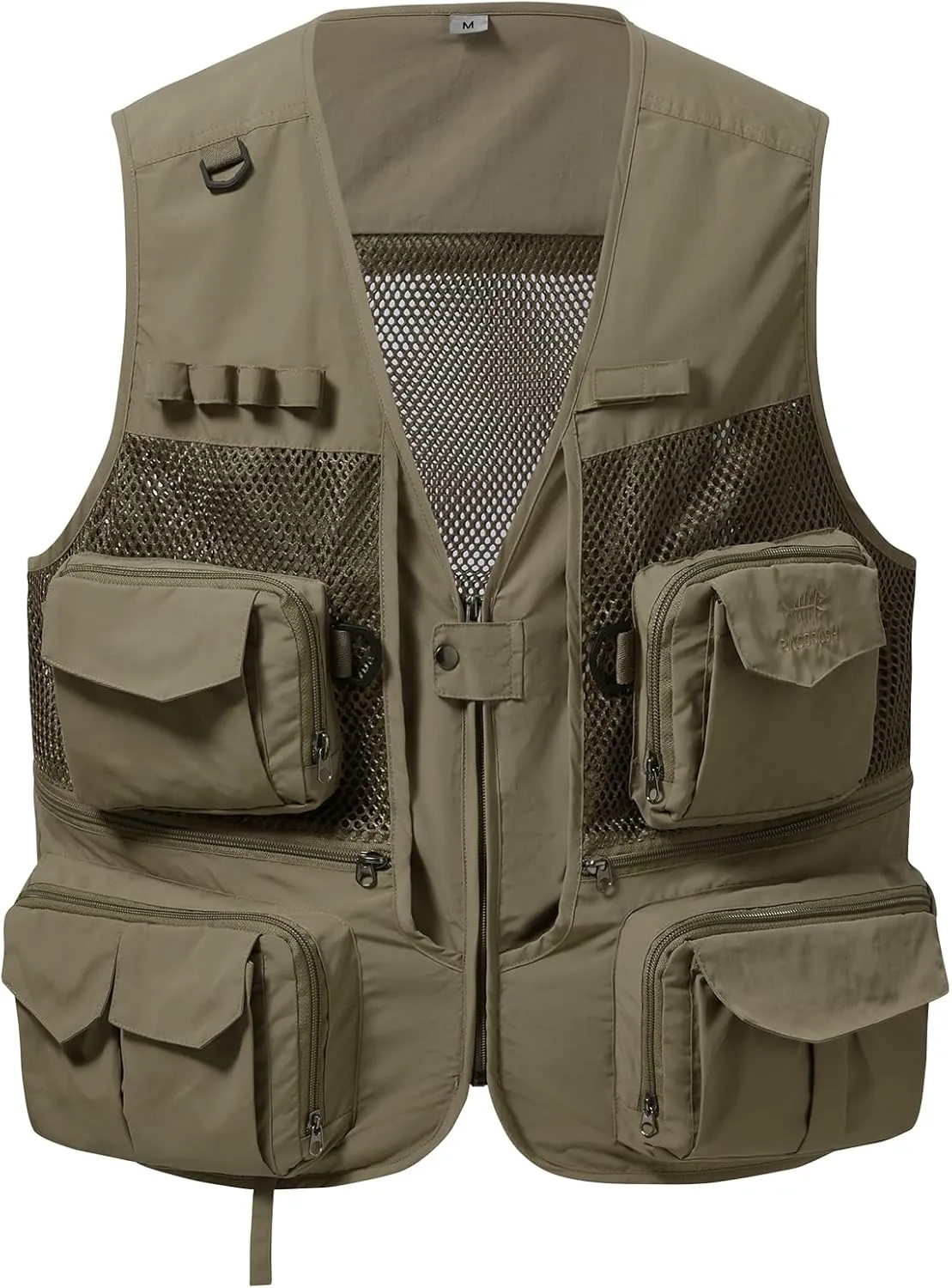 BASSDASH Men's Women's Utility Fishing Cargo Vest Outdoor Safari Photography Work Vest with Multi Pockets Mesh Back FV14