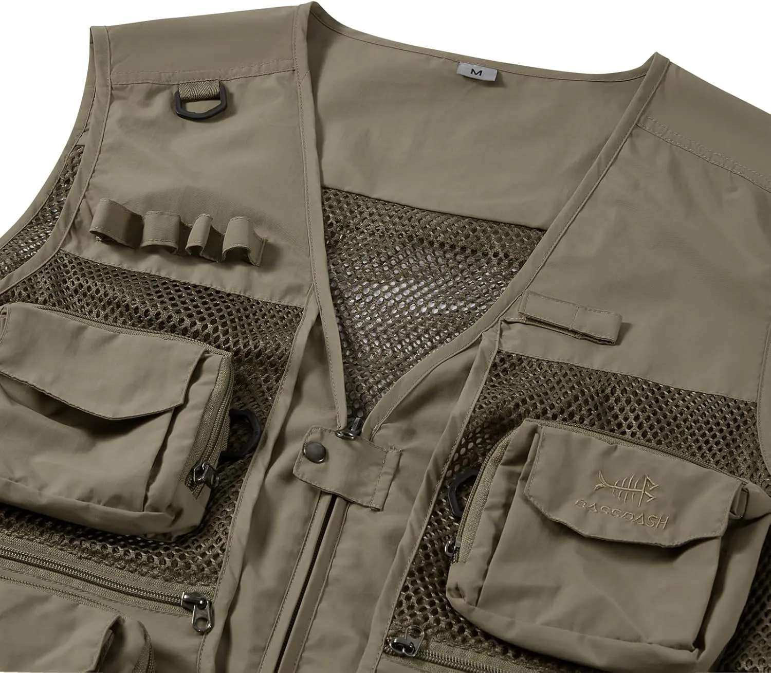 BASSDASH Men's Women's Utility Fishing Cargo Vest Outdoor Safari Photography Work Vest with Multi Pockets Mesh Back FV14