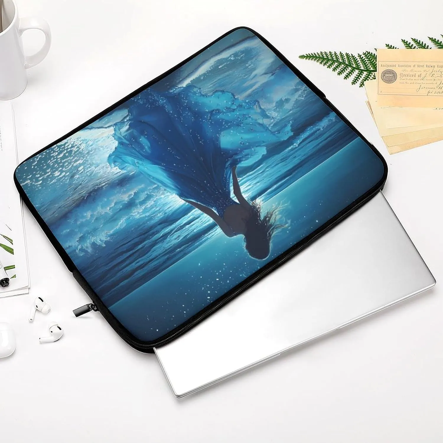 Beautiful Back Laptop Case Sleeve Bag 12inch Durable Shockproof Protective Computer Carrying Cover Briefcase