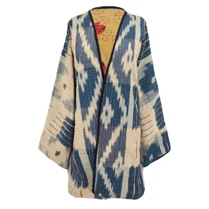Besant Kantha Quilted Cotton Jacket Reversible