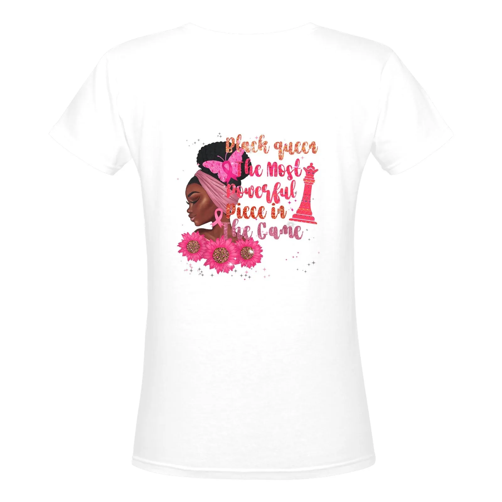 BGM Tees Pink Women's Deep V-neck T-shirt (Model T19)