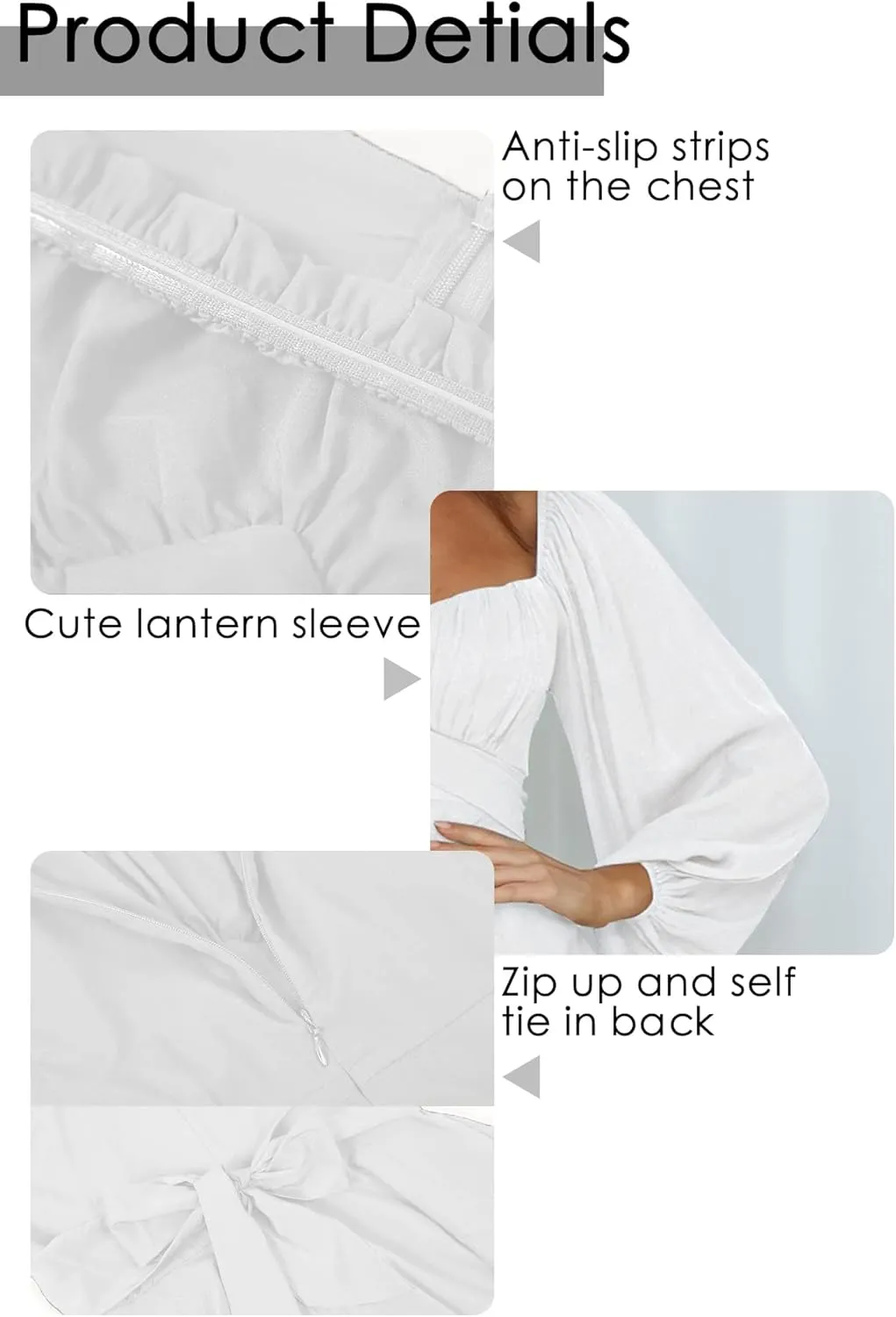 Boho off Shoulder Rompers for Women Dressy Lantern Long Sleeve Ruffle layer Back Tie Mini Shorts Jumpsuit