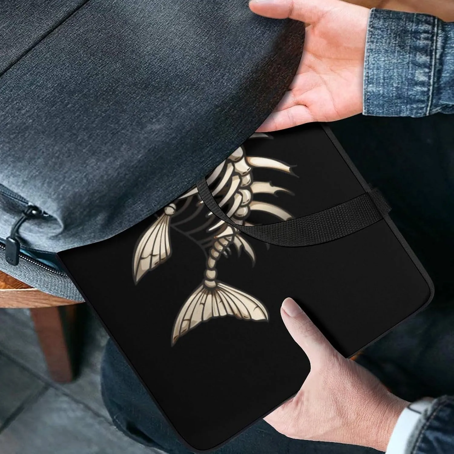 Bone Fish Skeleton Laptop Case Laptop Bag Laptop Sleeve with Handle Computer Case Carrying Cover 13inch