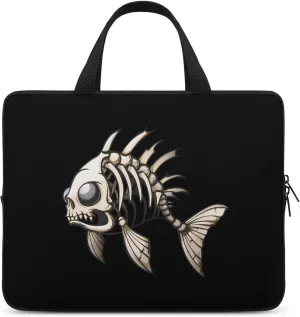 Bone Fish Skeleton Laptop Case Laptop Bag Laptop Sleeve with Handle Computer Case Carrying Cover 13inch