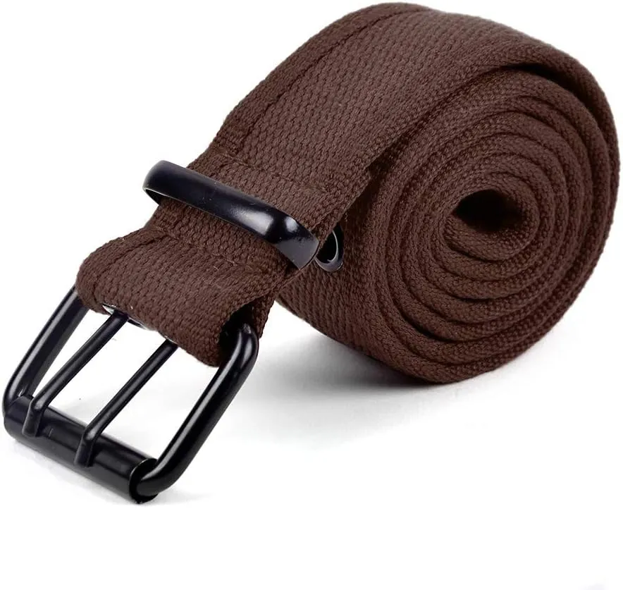 Boxed Gifts Parquet Casual Canvas Belt - Double Hole, Double Grommets for Men & Women
