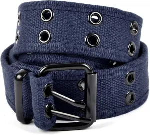 Boxed Gifts Parquet Casual Canvas Belt - Double Hole, Double Grommets for Men & Women
