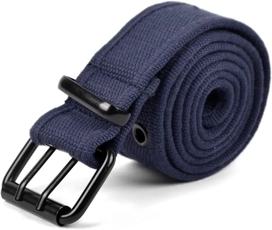 Boxed Gifts Parquet Casual Canvas Belt - Double Hole, Double Grommets for Men & Women