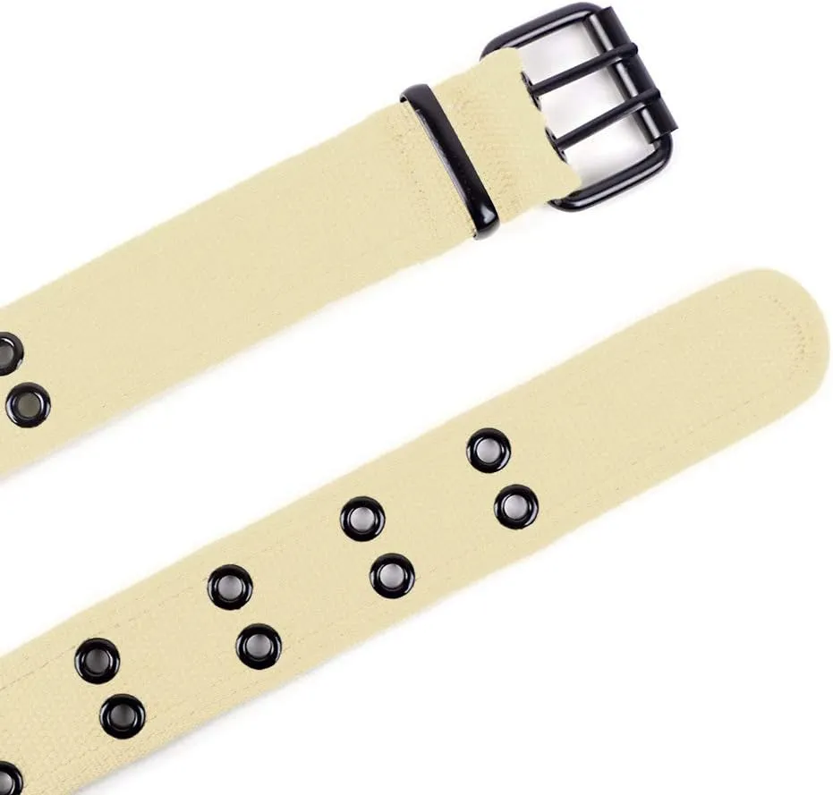Boxed Gifts Parquet Casual Canvas Belt - Double Hole, Double Grommets for Men & Women