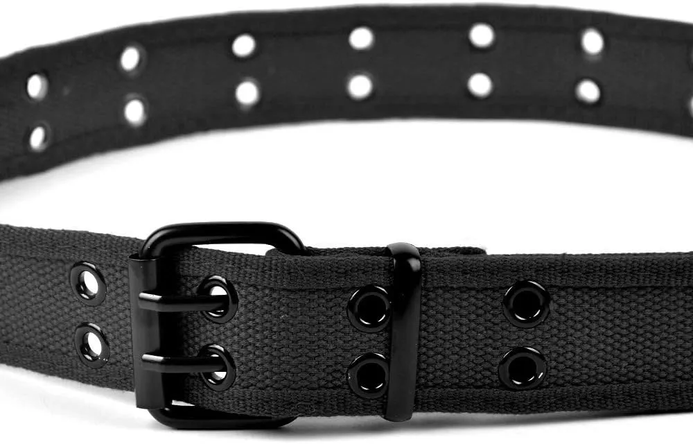 Boxed Gifts Parquet Casual Canvas Belt - Double Hole, Double Grommets for Men & Women