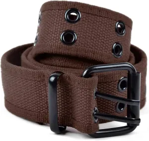 Boxed Gifts Parquet Casual Canvas Belt - Double Hole, Double Grommets for Men & Women