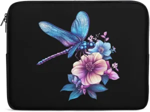 Butterflies with Floral Laptop Case Sleeve Bag 12inch Durable Shockproof Protective Computer Carrying Cover Briefcase