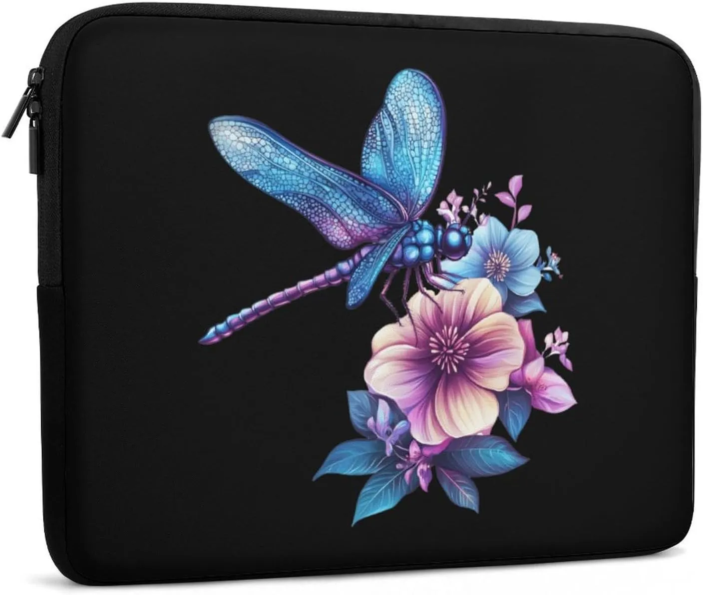 Butterflies with Floral Laptop Case Sleeve Bag 12inch Durable Shockproof Protective Computer Carrying Cover Briefcase