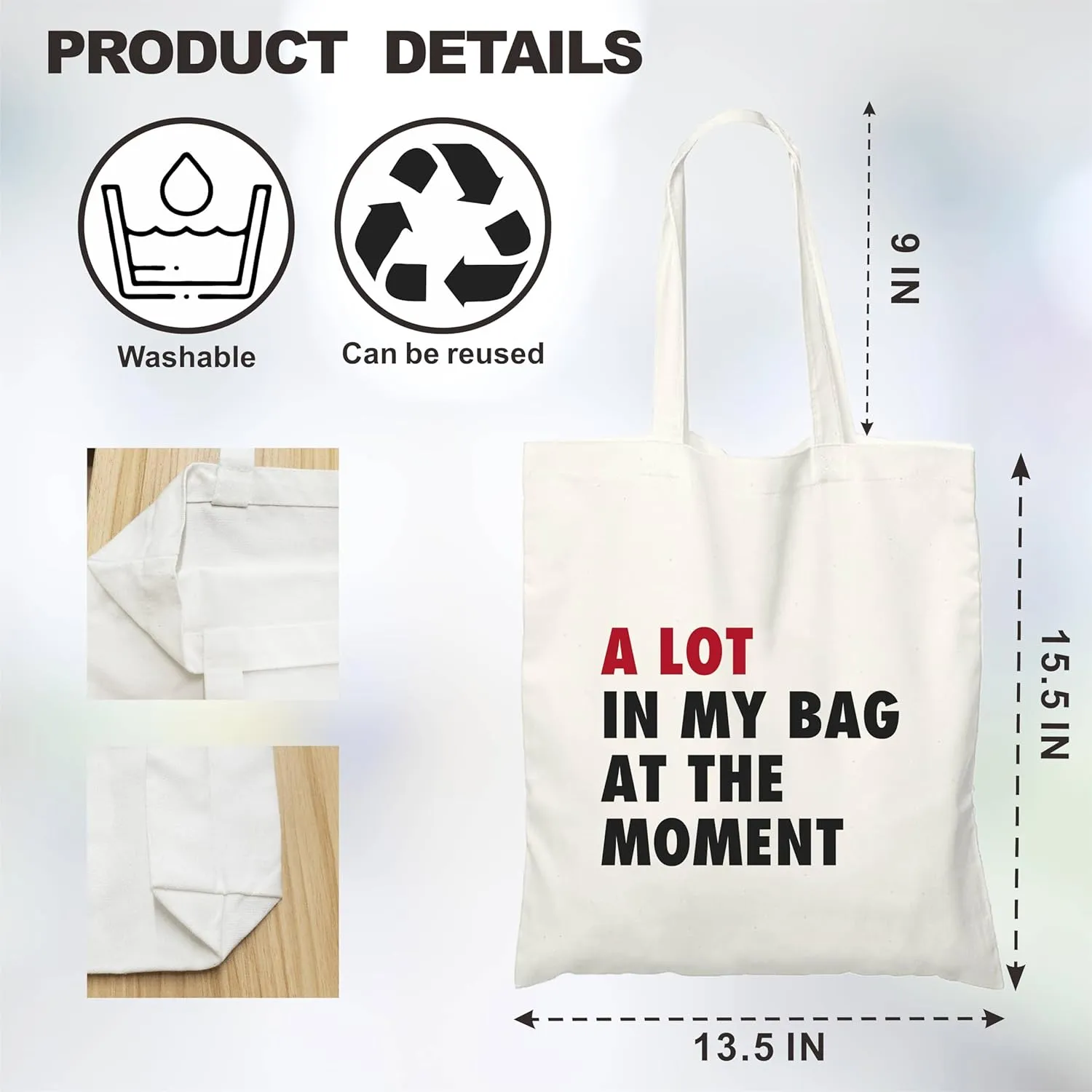 Canvas Tote Bag For Women,A