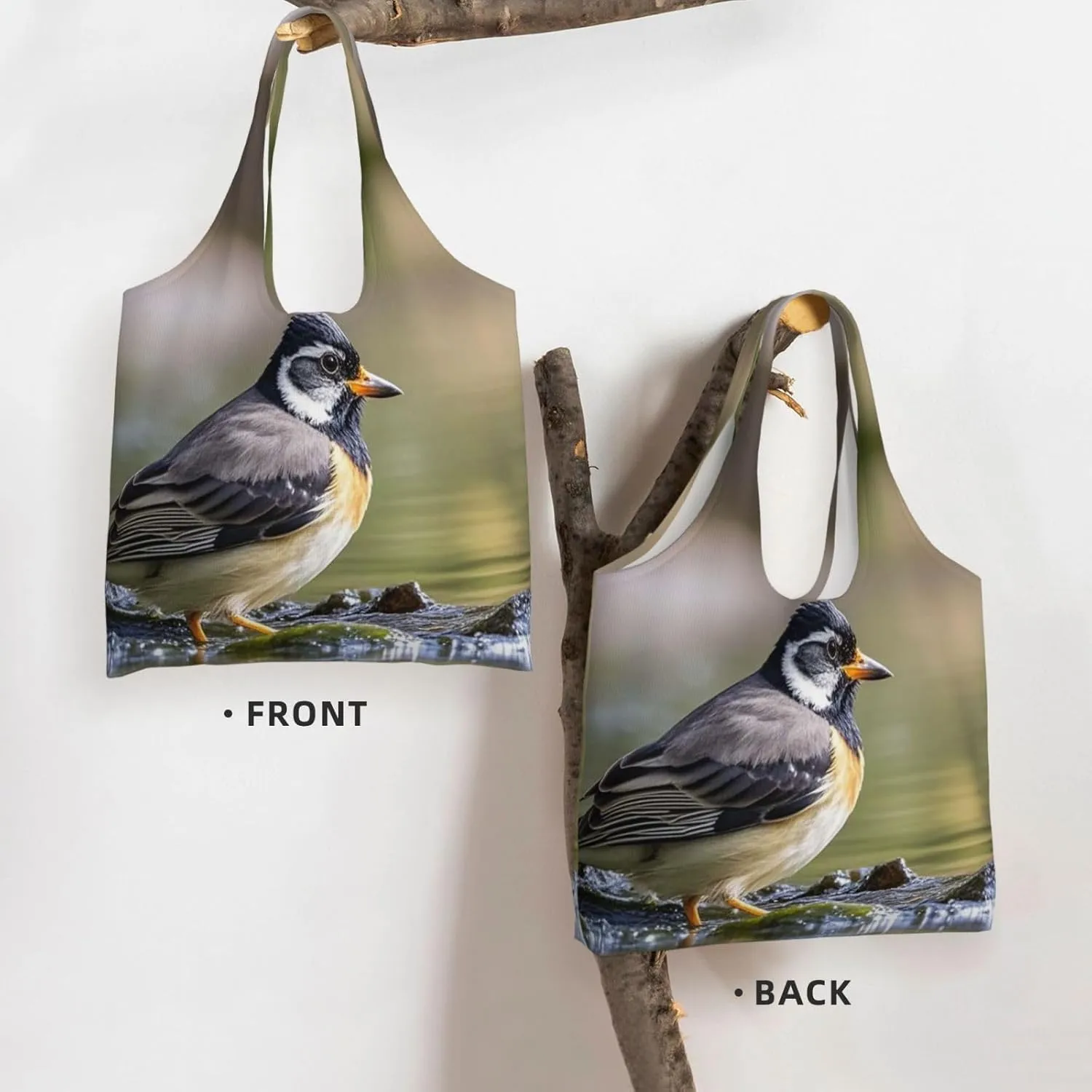 Canvas Tote Bag Reusable Grocery Bags Lightweight Handbag blue and white Tote Bag for Shopping Cloth Bags