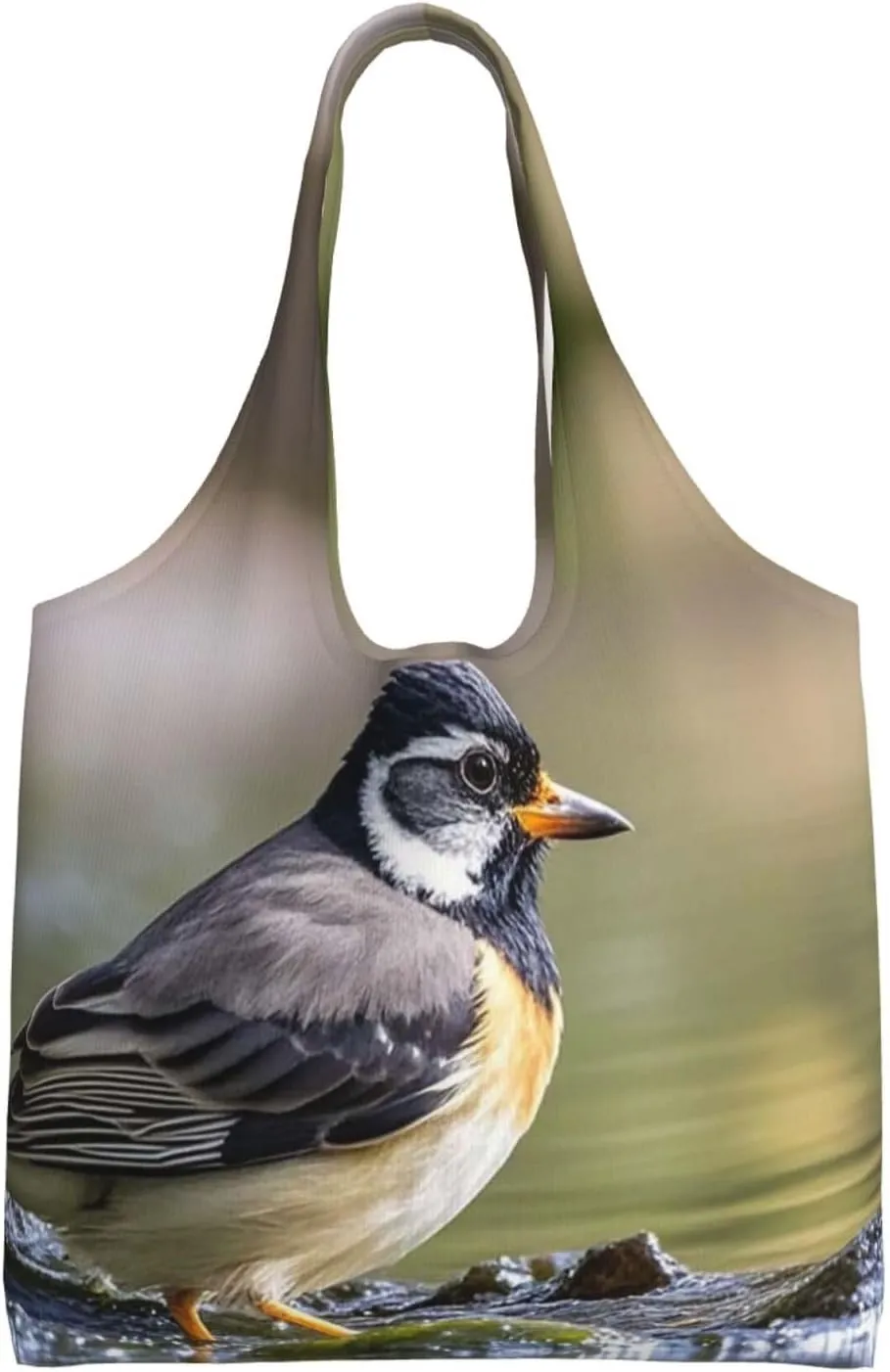 Canvas Tote Bag Reusable Grocery Bags Lightweight Handbag blue and white Tote Bag for Shopping Cloth Bags