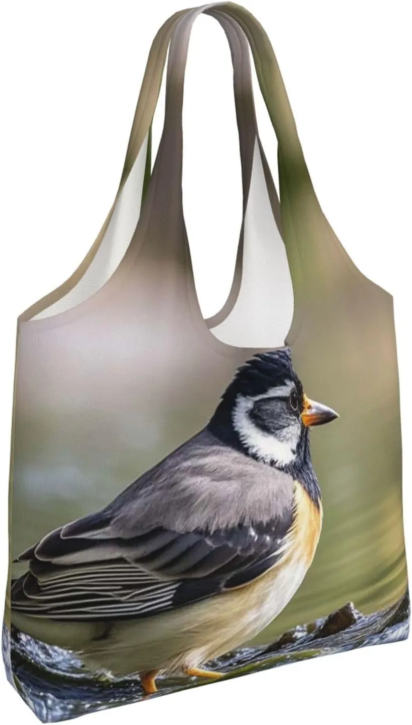 Canvas Tote Bag Reusable Grocery Bags Lightweight Handbag blue and white Tote Bag for Shopping Cloth Bags
