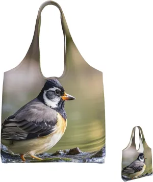Canvas Tote Bag Reusable Grocery Bags Lightweight Handbag blue and white Tote Bag for Shopping Cloth Bags