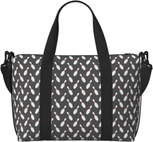 Carry On Duffle Bags Overnight Weekender Bags for Women, Bowling Pins Personal Item Travel Bag, Travel Essentials Sport Gym Bag for Men Women