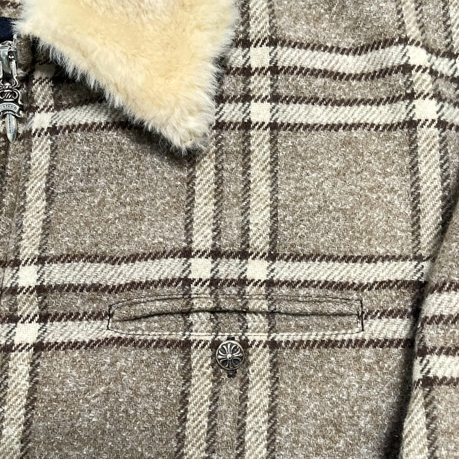 Chrome Hearts Sherpa Flannel Brown
