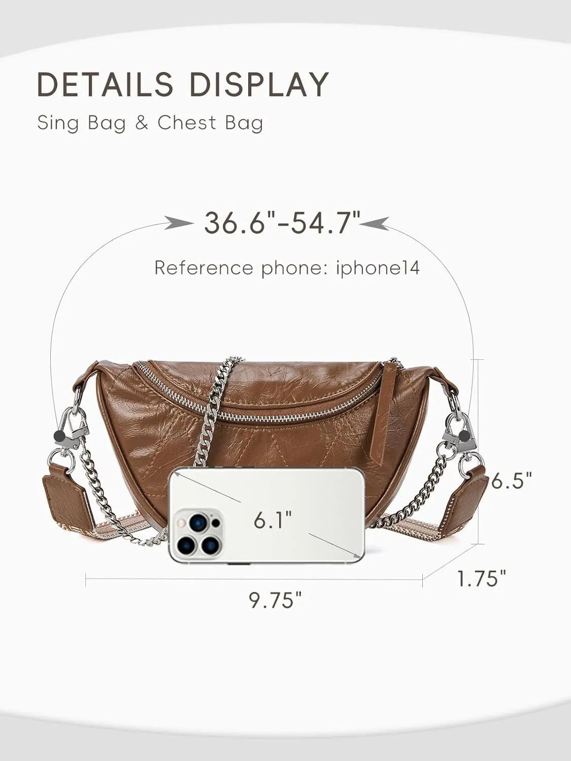 CLUCI Crossbody Bags for Women Fanny Pack Leather Sling Bag for Women Cross Body Bag for Woman Crossbody Bag Travel