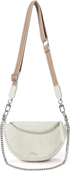 CLUCI Crossbody Bags for Women Fanny Pack Leather Sling Bag for Women Cross Body Bag for Woman Crossbody Bag Travel