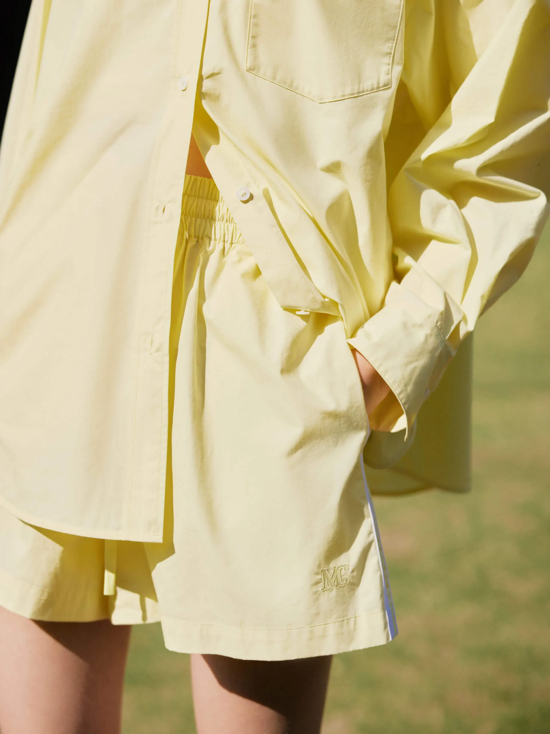 Contrast Trim Drawstring Shorts