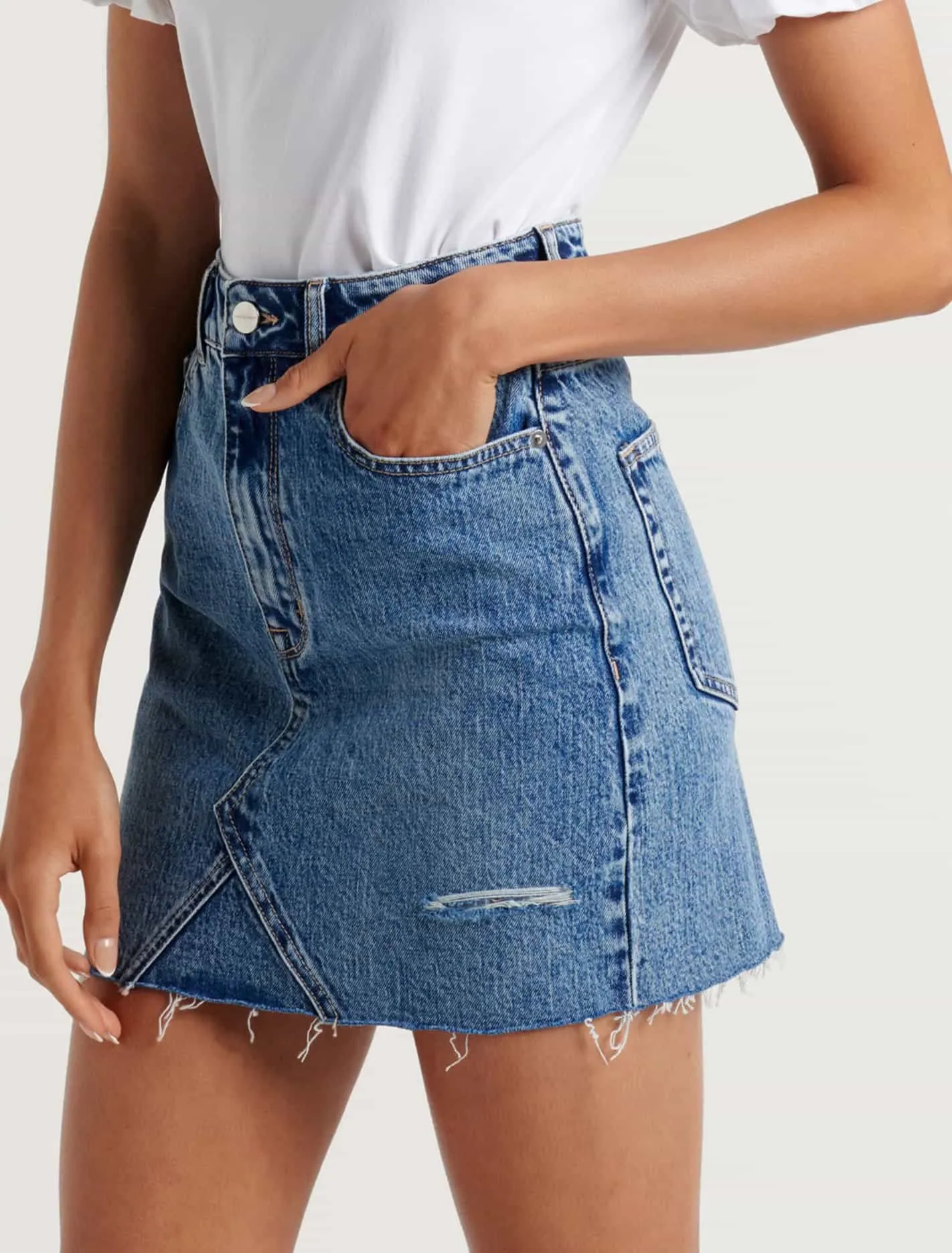 Courtney Vintage Denim Mini Skirt