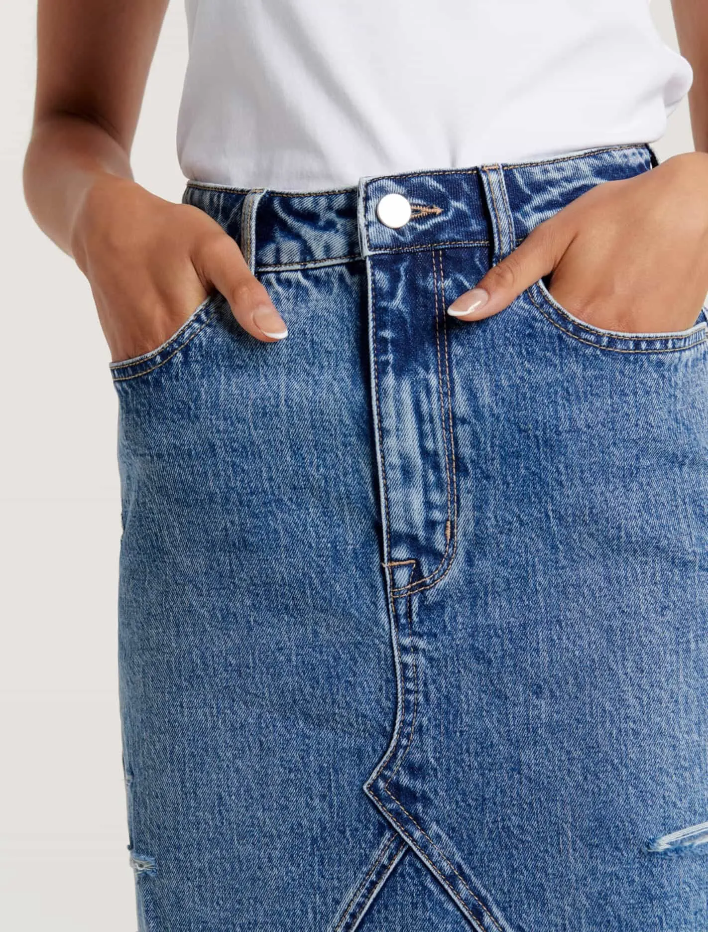 Courtney Vintage Denim Mini Skirt