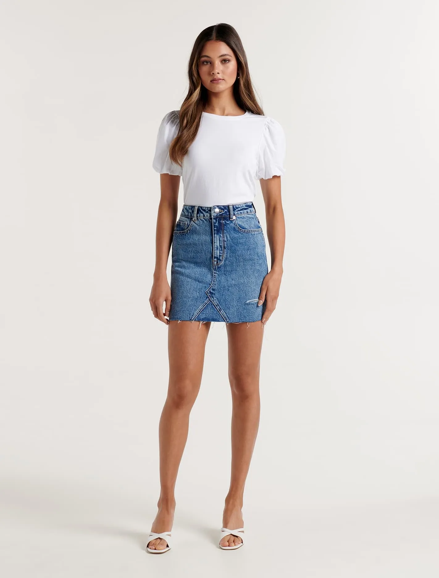 Courtney Vintage Denim Mini Skirt