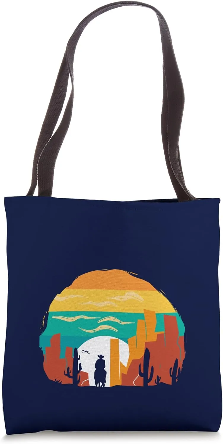Cowboy Boots Western Rodeo Country Saddle Horse Riding Tote Bag