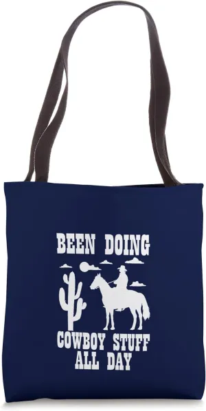 Cowboy Boots Western Rodeo Country Saddle Horse Riding Tote Bag