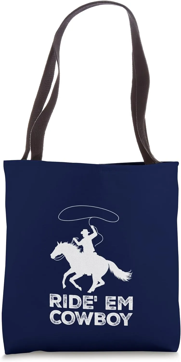 Cowboy Boots Western Rodeo Country Saddle Horse Riding Tote Bag