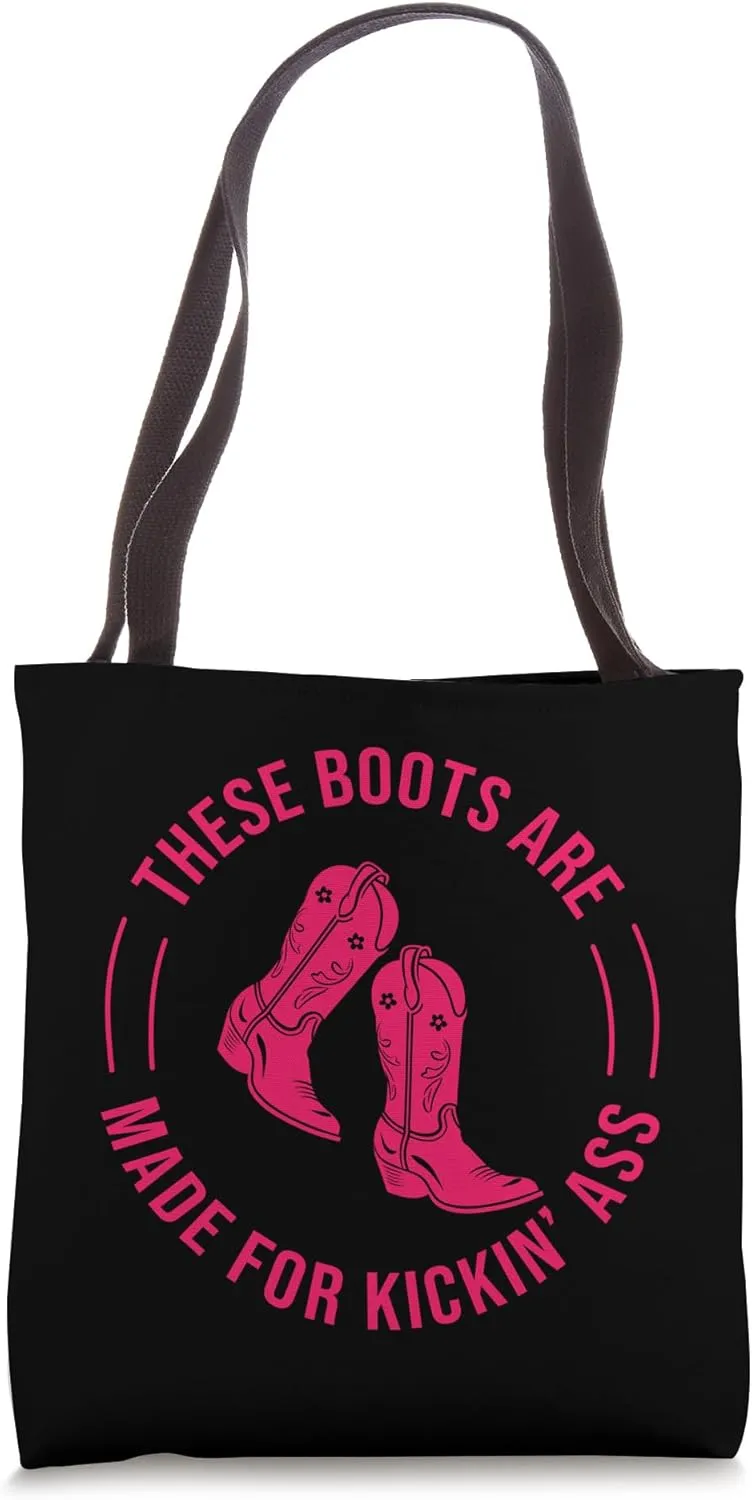 Cowboycore Kickin Ass Save A Horse Ride A Cowboy Saddle Up Tote Bag